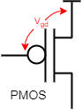 pMOS threshold