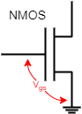nMOS threshold